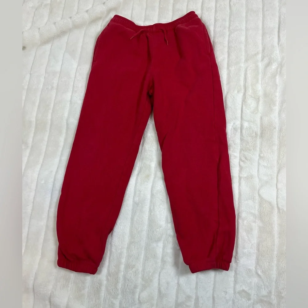 Gap Kids L/10 Unisex Modern Red Fall Winter Comfy Lounge School Jogger Sweatpant